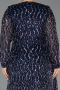 Robe De Soirée Grande Taille Longue Squameuse Bleu Marine ABU6488