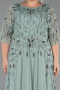 Robe De Soirée Grande Taille Longue Menthe ABU6489