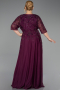 Robe De Soirée Grande Taille Longue Prune ABU6489