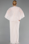 Robe de Soirée Grande Taille Longue Mousseline Beige ABU6490