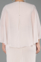 Robe de Soirée Grande Taille Longue Mousseline Beige ABU6490