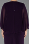 Robe de Soirée Grande Taille Longue Mousseline Violet Foncé ABU6490