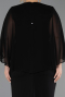 Robe de Soirée Grande Taille Longue Mousseline Noir ABU6490