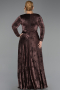Robe de Soirée Grande Taille Longue Cuivre ABU6492