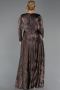 Robe de Soirée Grande Taille Longue Noir-Or ABU6492