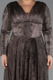 Robe de Soirée Grande Taille Longue Noir-Or ABU6492