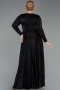Robe de Soirée Grande Taille Longue Noir ABU6492