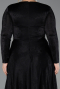 Robe de Soirée Grande Taille Longue Noir ABU6492