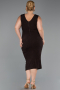 Robe Grande Taille Midi Brun ABK1492