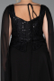 Robe Grande Taille Longue Mousseline Noir ABU6422