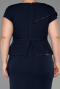 Robe De Invitation Grande Taille Midi Bleu Marine ABK2669