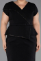 Robe De Invitation Grande Taille Midi Noir ABK2669