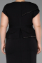 Robe De Invitation Grande Taille Midi Noir ABK2669