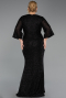 Robe De Soirée Grande Taille Longue Perlé Noir ABU6501