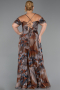 Robe De Soirée Grande Taille Longue Brun ABU6409