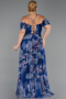 Robe De Soirée Grande Taille Longue Bleu Marine ABU6409