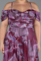 Robe De Soirée Grande Taille Longue Prune ABU6409