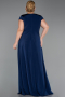Robe Grande Taille Longue Bleu Marine ABU6410