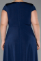 Robe Grande Taille Longue Bleu Marine ABU6410