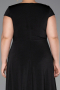 Robe Grande Taille Longue Noir ABU6410