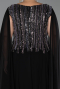 Robe De Soirée Grande Taille Longue Mousseline Noir ABU6435