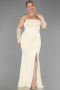Robe Grande Taille Longue Dantelle Jaune ABU6364
