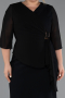 Robe De Invitation Grande Taille Midi Noir ABK2668