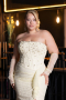 Robe Grande Taille Longue Dantelle Jaune ABU6364