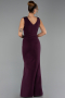 Robe de Soirée Longue Prune ABU6524