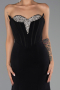 Robe Queue de Poisson Longue Noir ABU6526