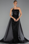 Robe de Soirée Longue Perlé Noir ABU5511