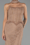 Robe de Soirée Longue Dantelle Cuivre ABU6487