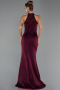 Robe de Soirée Longue Rouge Bordeaux ABU6083