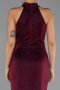 Robe de Soirée Longue Rouge Bordeaux ABU6083
