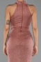 Robe de Soirée Longue Marron Clair ABU6083