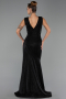 Robe de Soirée Longue Pierreux Noir ABU6521