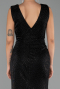Robe de Soirée Longue Pierreux Noir ABU6521