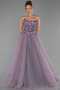 Robe de Soirée Longue Lavande ABU6523