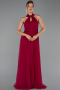Robe de Soirée Longue Prune ABU3252