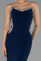 Robe Queue de Poisson Longue Bleu Marine ABU6505