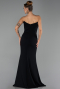 Robe Queue de Poisson Longue Noir ABU6505