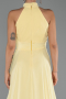 Robe de Soirée Longue Mousseline Jaune ABU6506