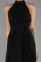 Robe de Soirée Longue Mousseline Noir ABU6506