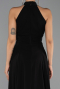 Robe de Soirée Longue Mousseline Noir ABU6506