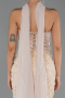 Robe de Soirée Longue Beige ABU6442