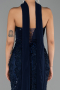 Robe de Soirée Longue Bleu Marine ABU6442