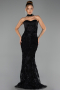 Robe de Soirée Longue Noir ABU6442