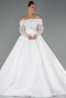 Robes de Mariage Longue Satin Blanc ABG197