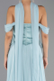 Robe de Soirée Longue Mousseline Menthe ABU5327