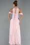 Robe de Soirée Longue Mousseline Poudre ABU6532